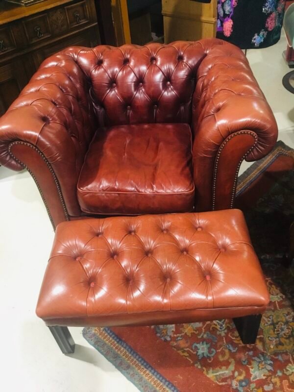 Tub chair  and foot stool