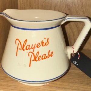 1930-40’s cigarette advertising water jug ‘Players Please’