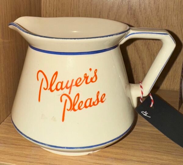 1930-40’s cigarette advertising water jug ‘Players Please’