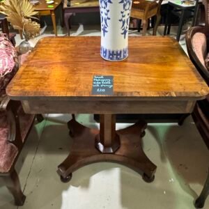 Small mahogany side table with storage