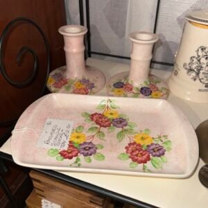 Radford 2 candlesticks and tray