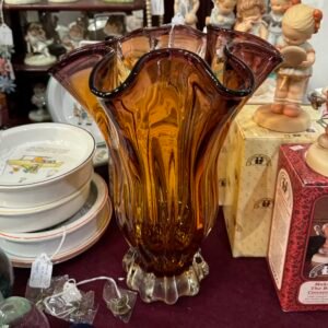 Vintage Hugh Amber vase