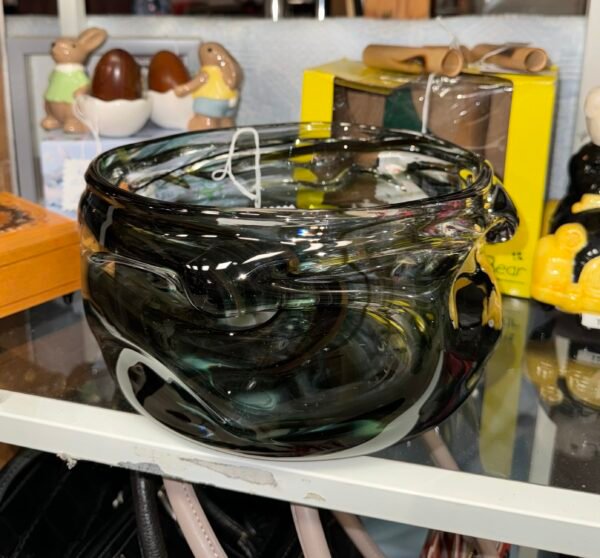 Beautiful green glass bowl