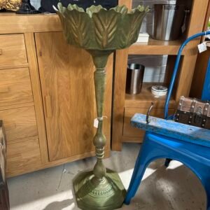Large green metal stand