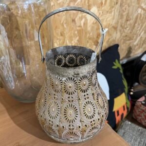 Rustic gold storm lamp