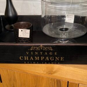 Black and gold large champagne tray