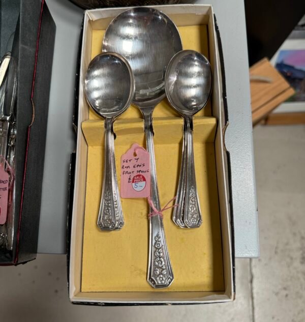 Set of 7 R&M EPNS fruit spoons