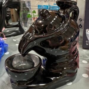 Black teapot ornament