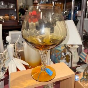 Smoky brown brandy glass