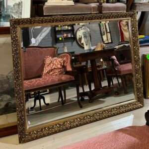 Massive bevelled glass mirror with gilt surround (51.5” x 40.5”)