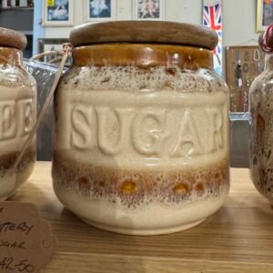 Foster pottery in honeycomb glaze - Sugar pot