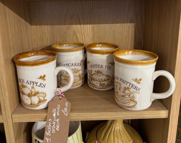 4 Biltons stoneware recipe mugs
