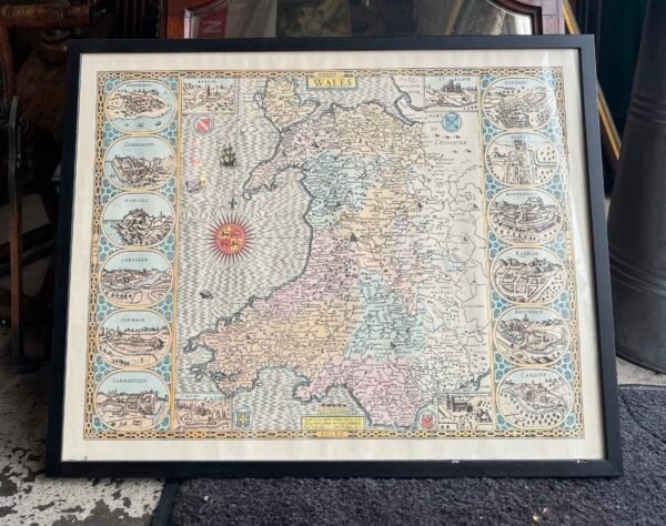 Framed map of Wales