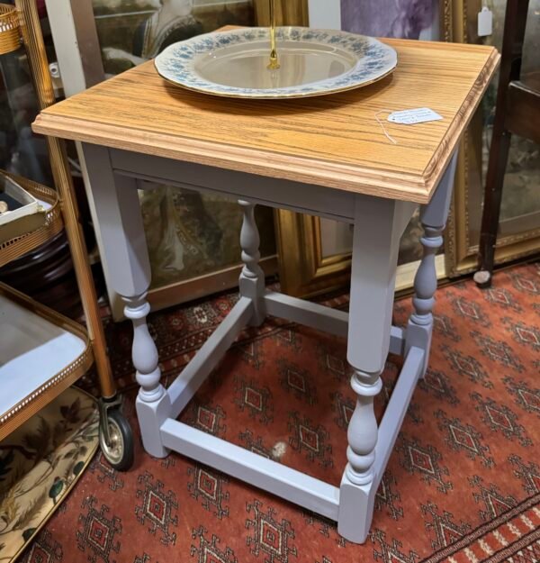 Hand painted, newly waxed lamp table