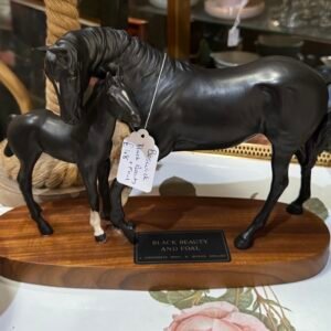 Beswick black beauty and foal