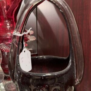 Ruby glass basket