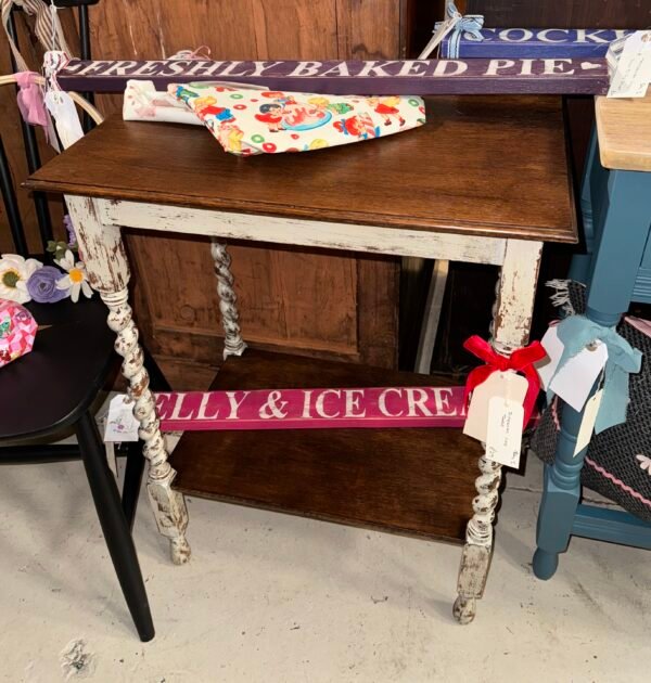 Distressed side table