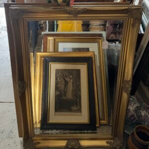 Large oblong gilt mirror