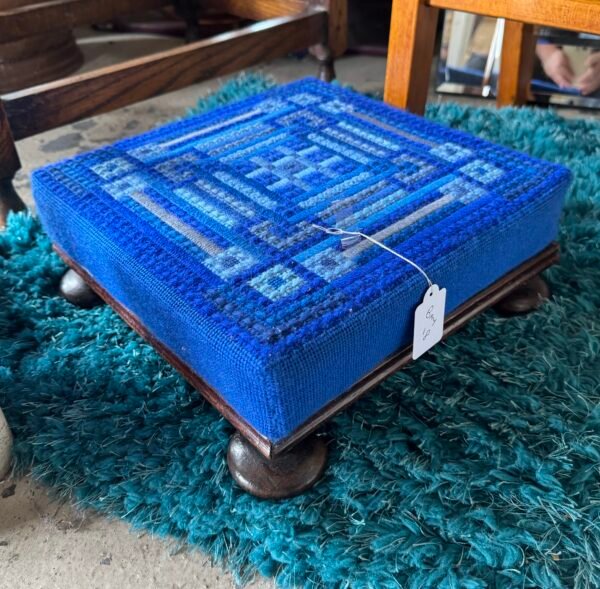 19th century re-upholstered stool