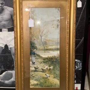 Victorian gilt picture (chicken feeder)
