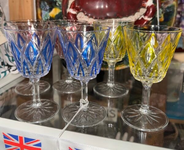 Set of 6 Harlaquin glasses
