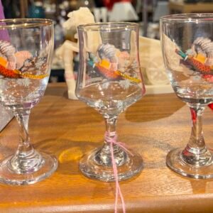 Set of 3 pheasant glasses