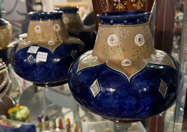 Pair of Doulton Lambeth vases