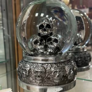 Musical skull snow globe