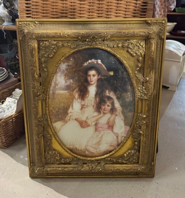 Heavy gilt frame picture - Joyce/Monica by Robert Edward Morrison 1905