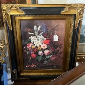 Stunning floral picture with ornate frame