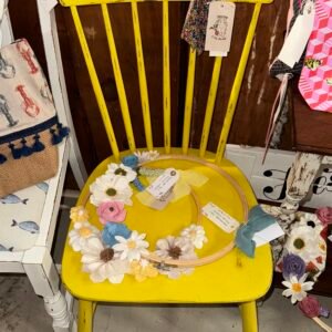 Yellow distressed chair