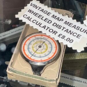 Vintage map measure wheeled distance calculator