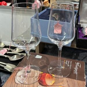 Boxed pair of fontignac liquor glasses