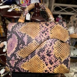 Faux snakeskin bag