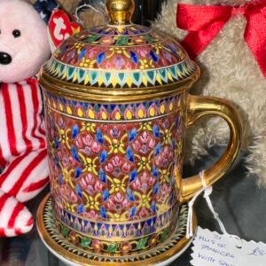 Mug or tankard with saucer and lid