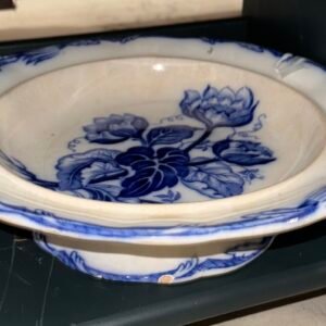 Vintage blue and white fruit bowl