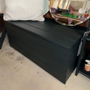 Painted pine wooden blanket/toy box