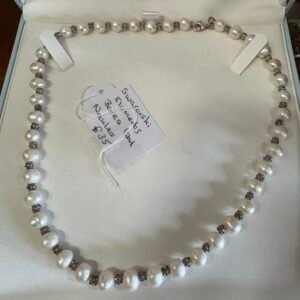 Swarovski elements boxed Pearl necklace