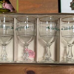 Vintage boxed set of 6 Luminarc Irish coffee glasses