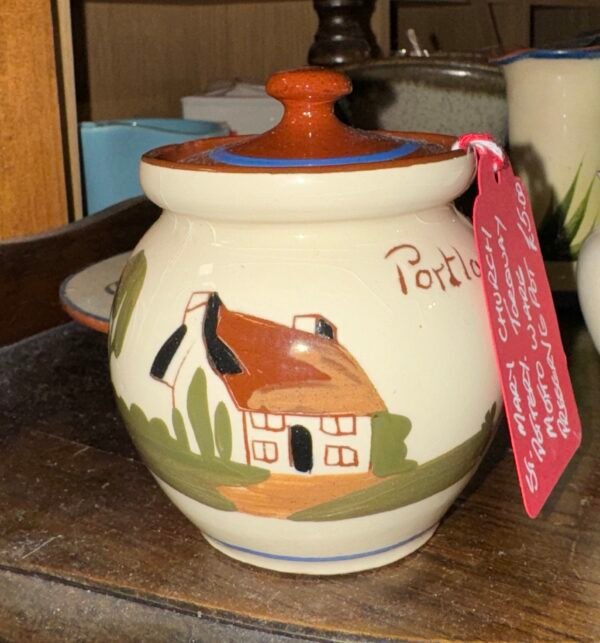 St. Mary church pottery (Torquay) motto ware preserve pot