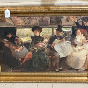 Gilt framed victorians on a train