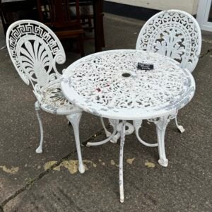 Metal outdoor table and chairs