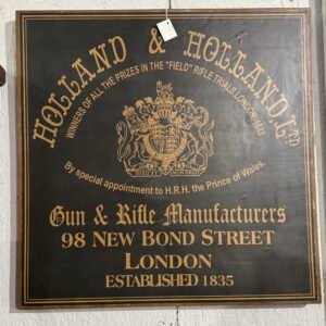 Large Holland & Holland Ltd plaque