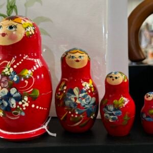 Vintage hand painted Russian doll set