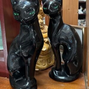 Vintage pair of black cats