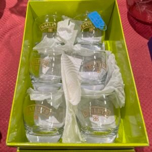 6 Baileys glasses