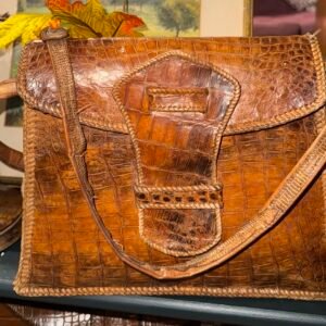 Crocodile skin vintage 1960’s handbag