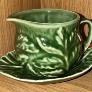 1969 mint sauce jug and base plate (sylvac 4683)