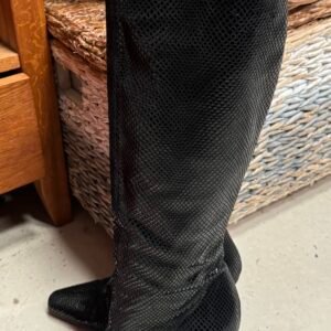 Black Russel & Bromley high heeled boots (size 5)