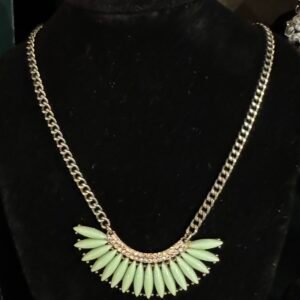 Oliver Bonas 1920’s style green bead necklace